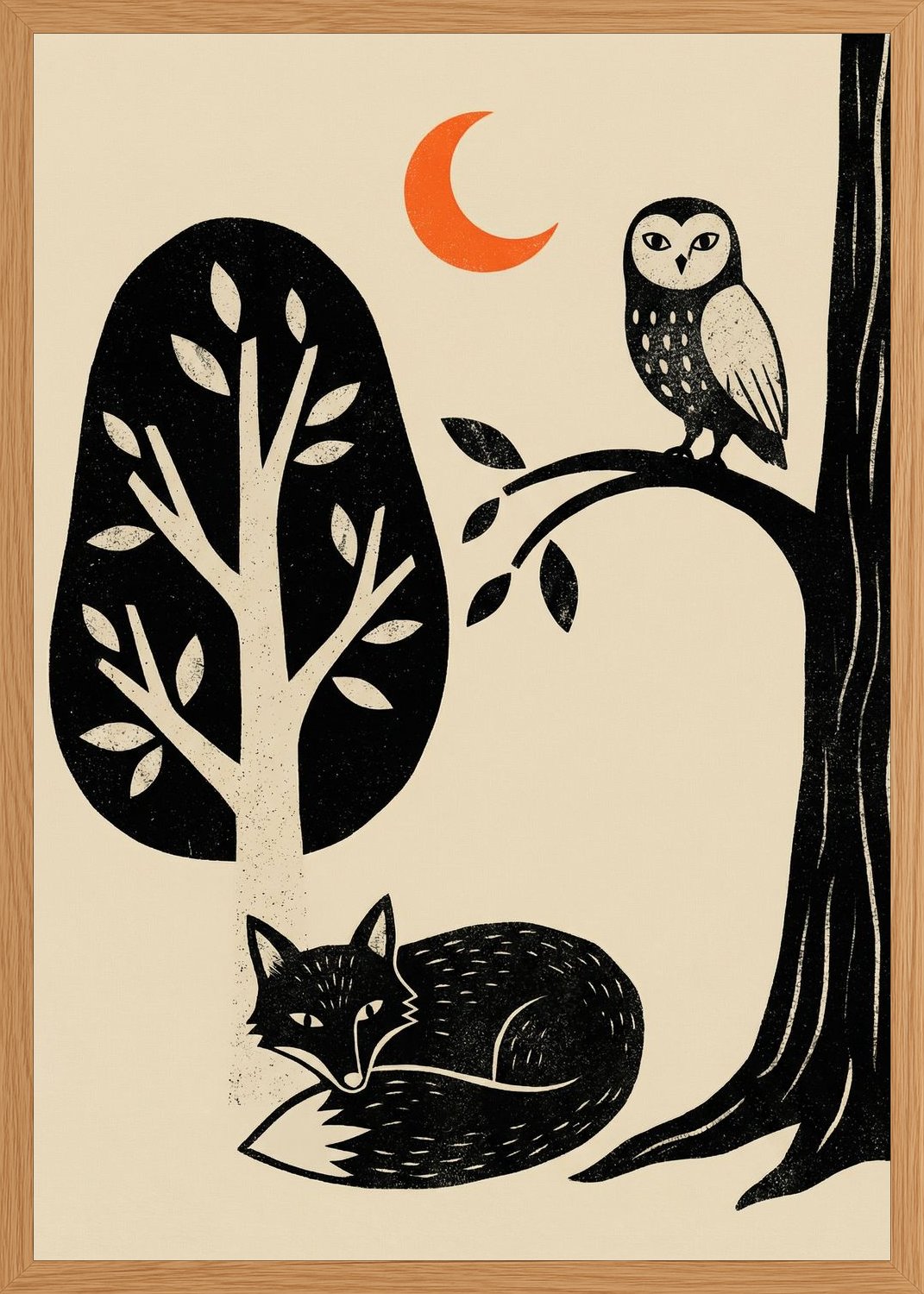 Poster in oak frame
