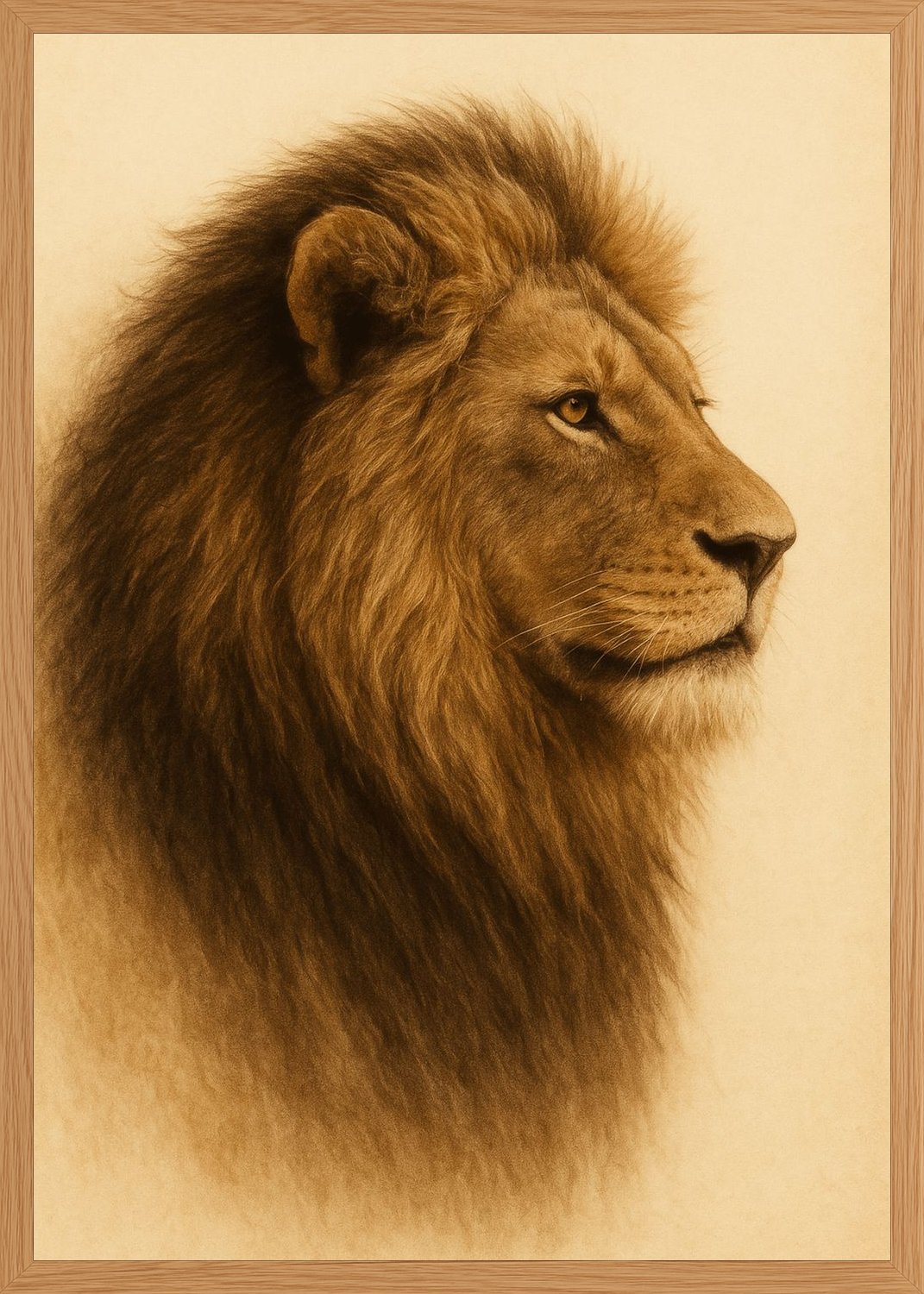Poster in oak frame