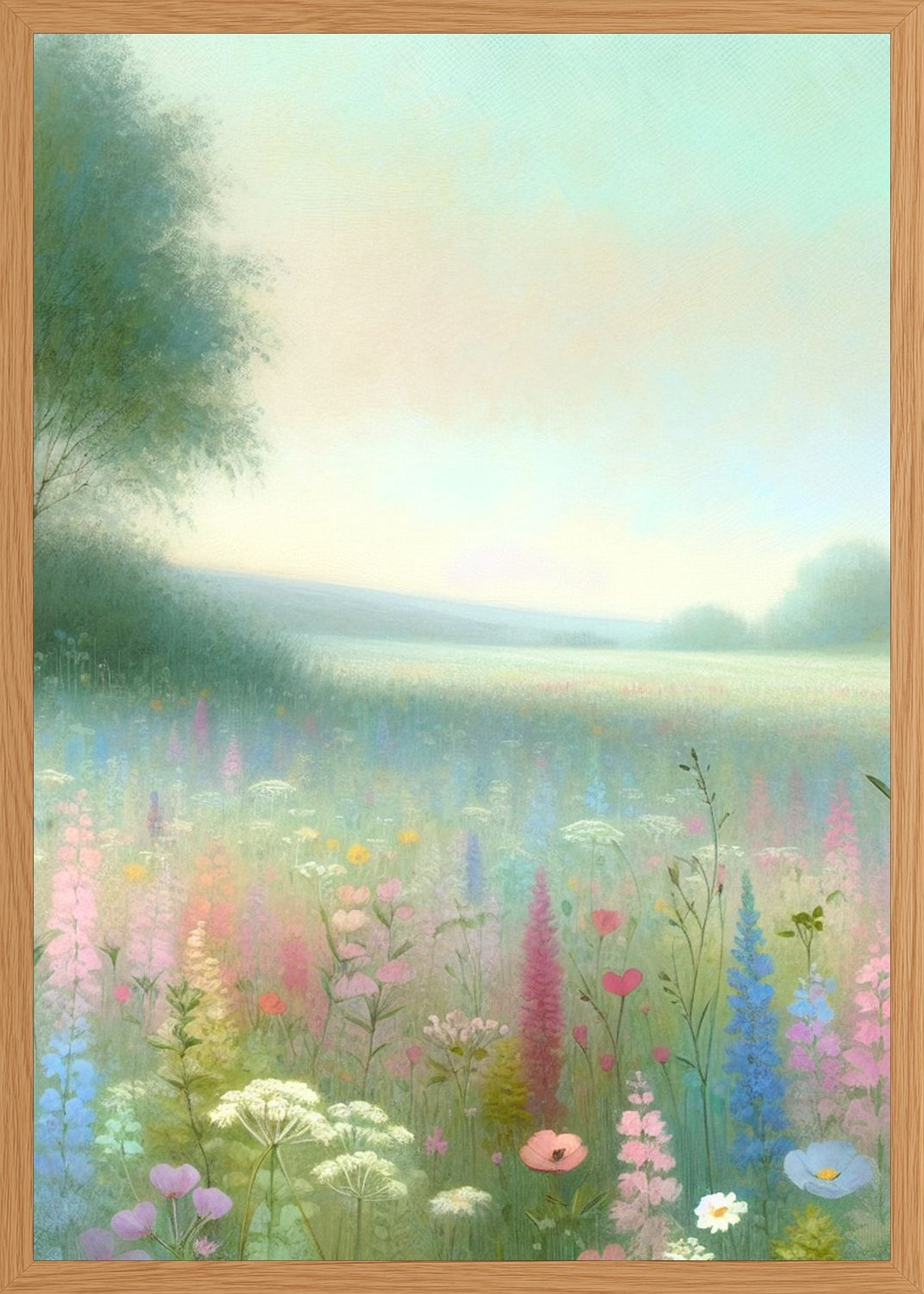 Poster in oak frame