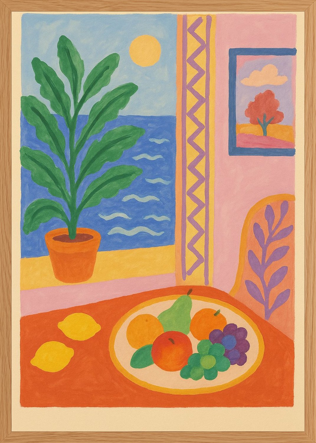 Poster in oak frame