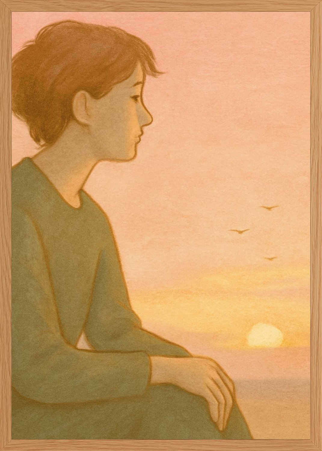 Poster in oak frame