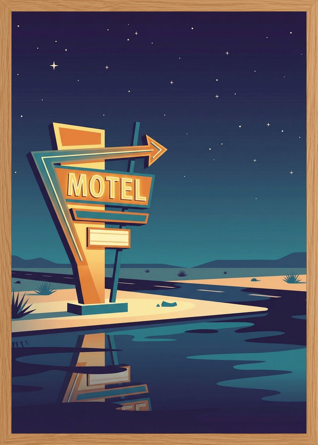 Poster in oak frame