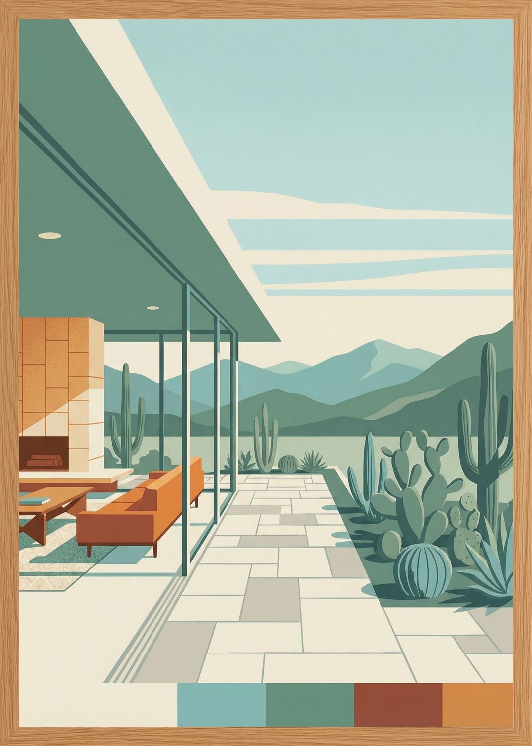 Poster in oak frame