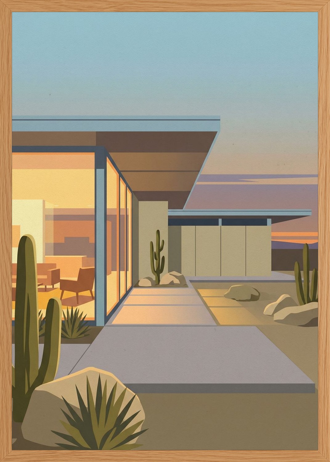Poster in oak frame