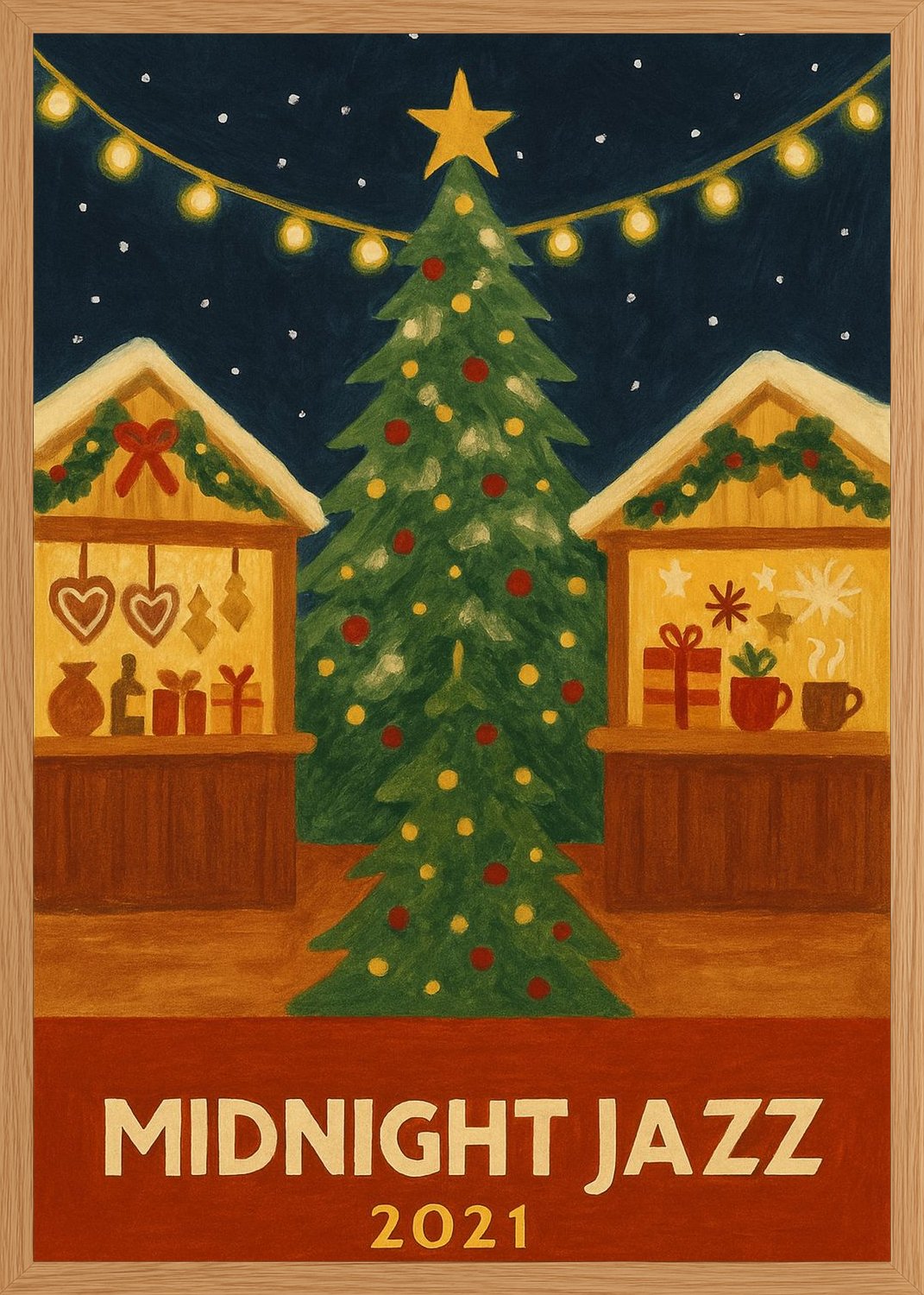 Poster in oak frame