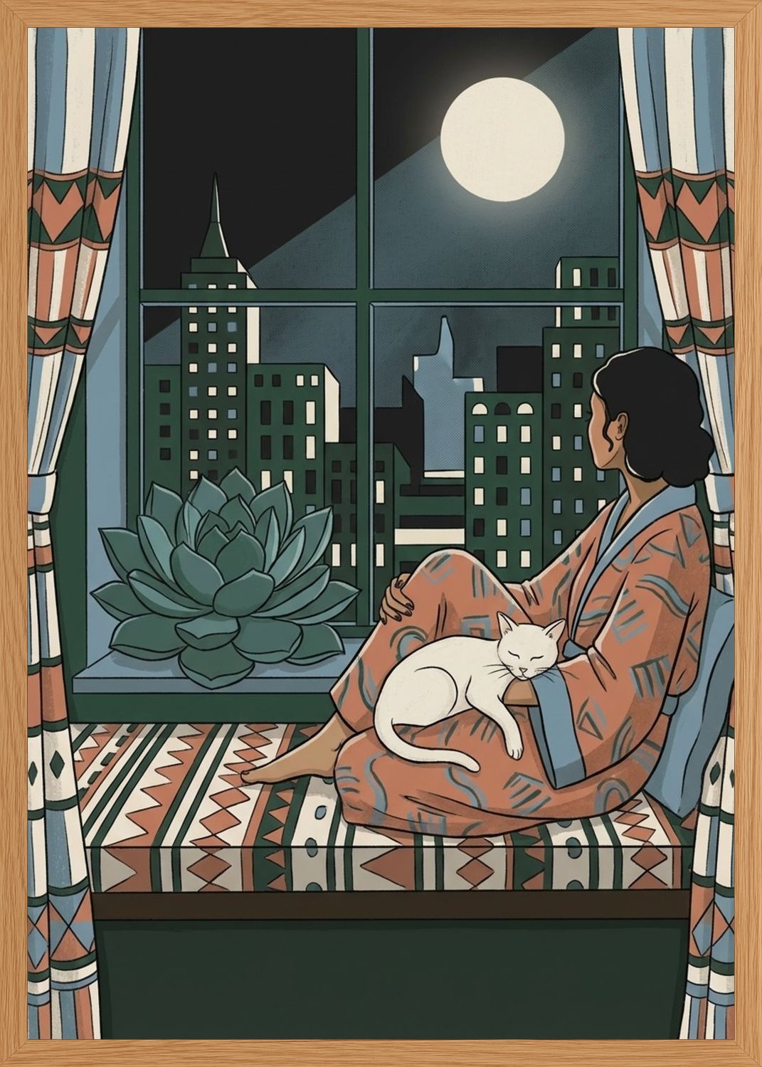 Poster in oak frame