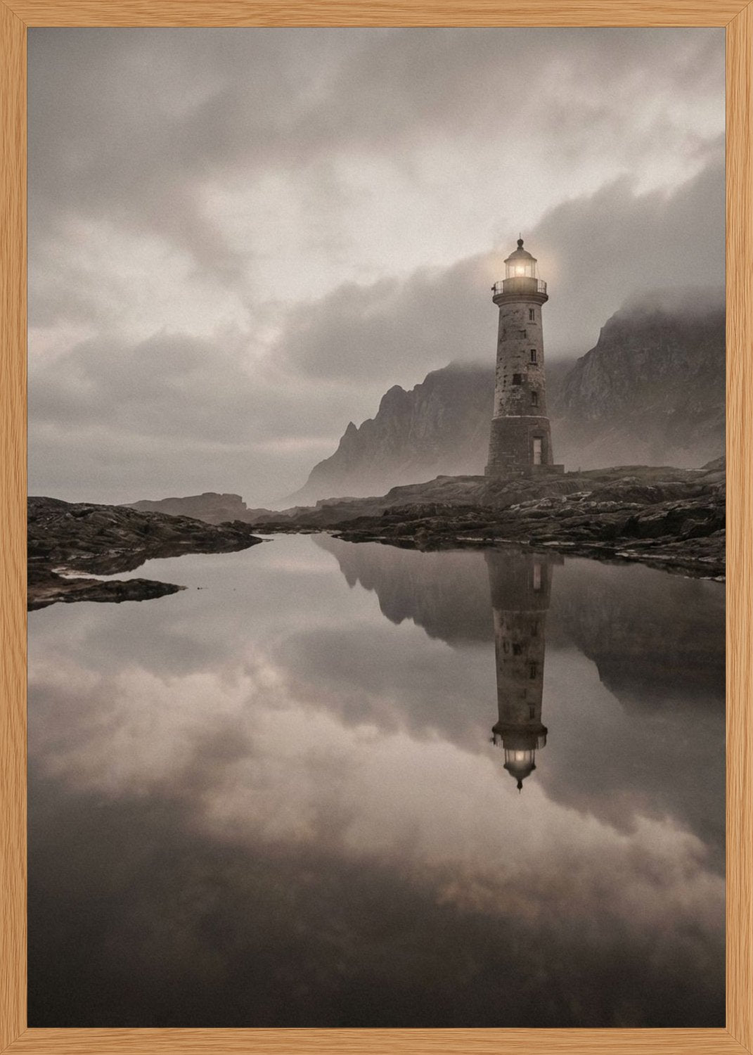 Poster in oak frame