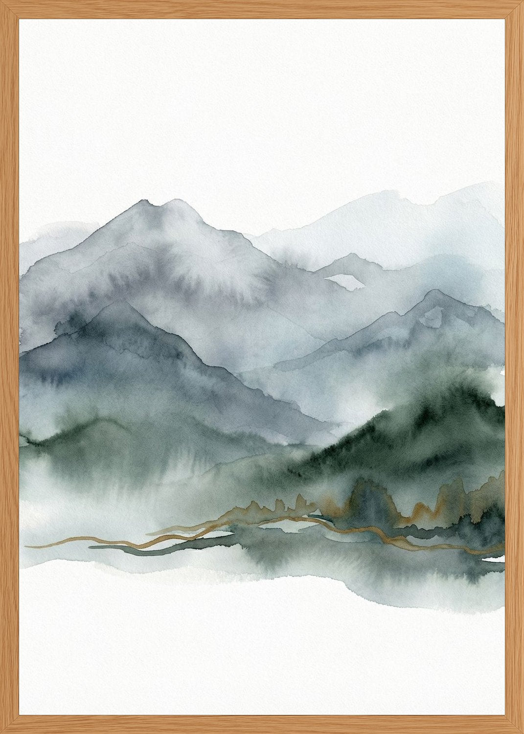Poster in oak frame