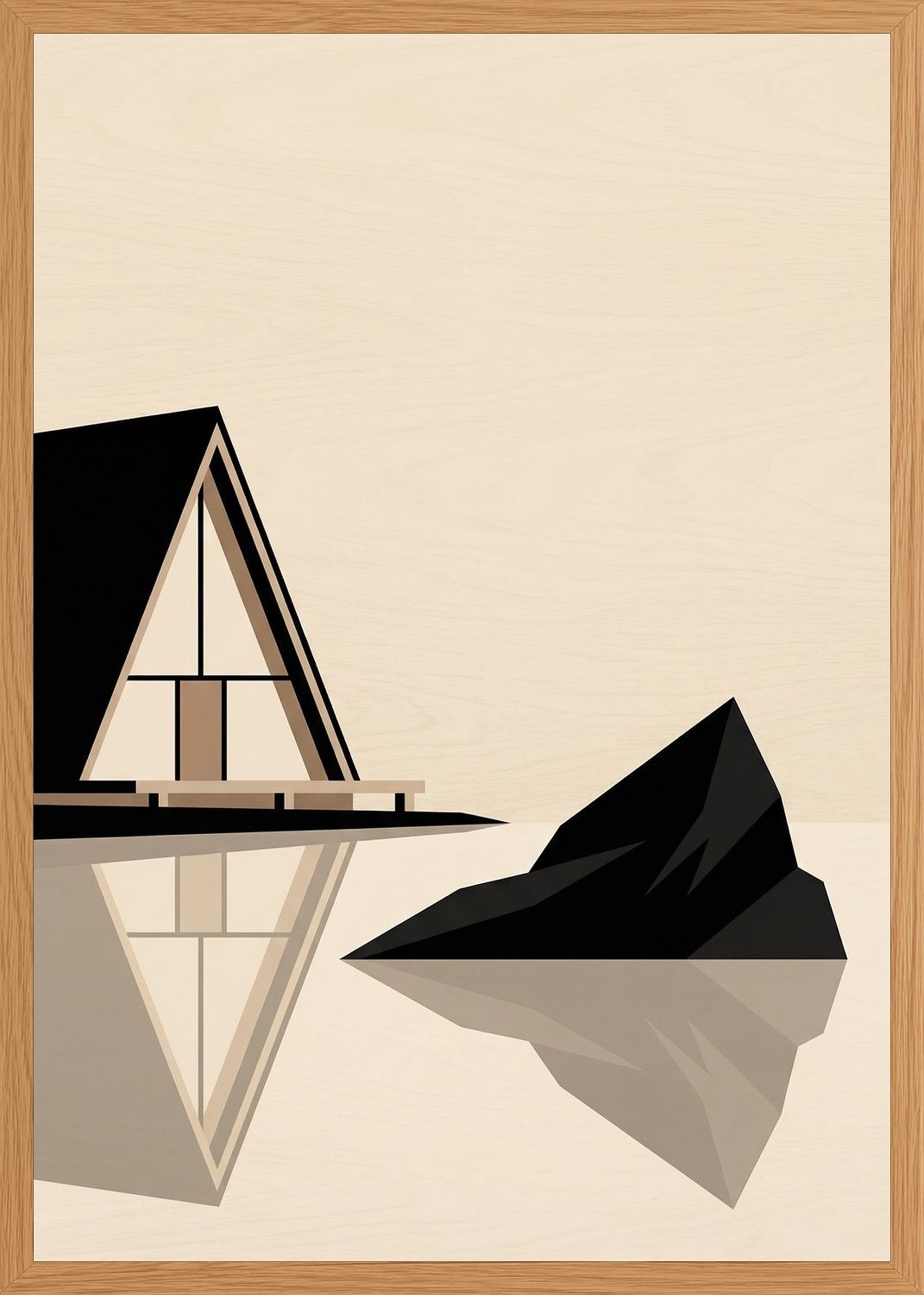 Poster in oak frame
