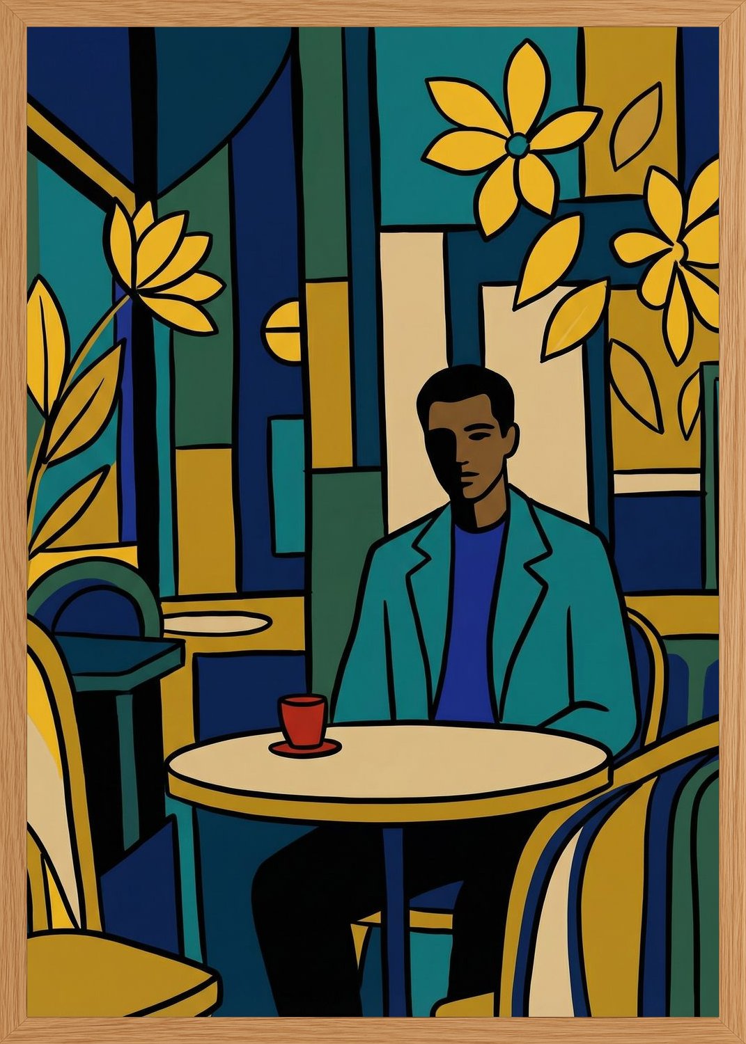 Poster in oak frame
