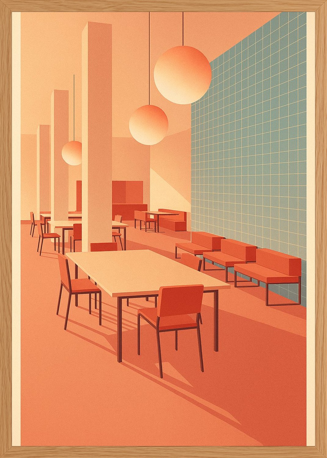 Poster in oak frame