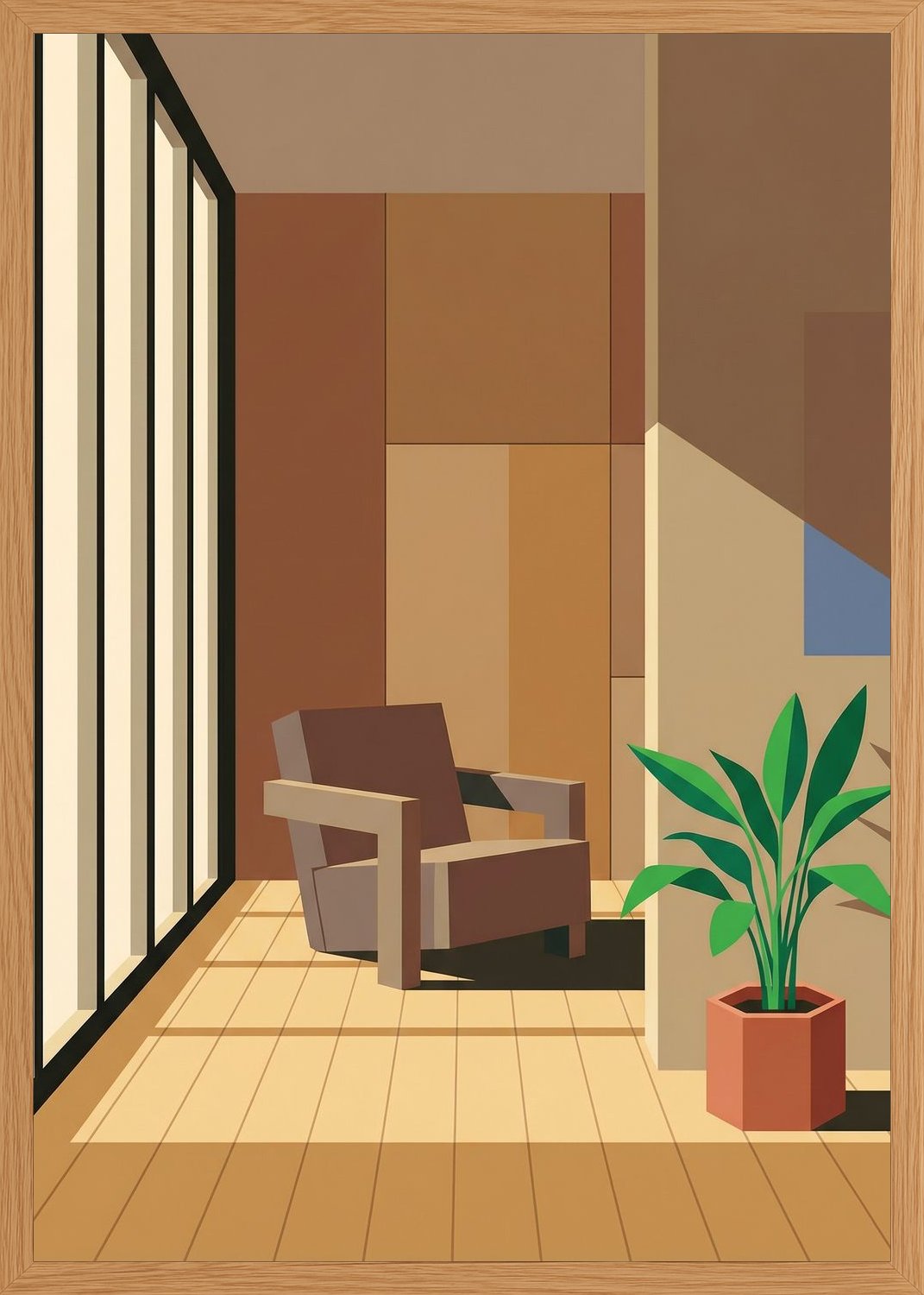 Poster in oak frame