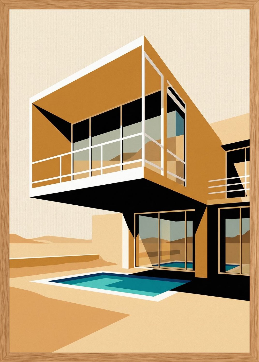 Poster in oak frame