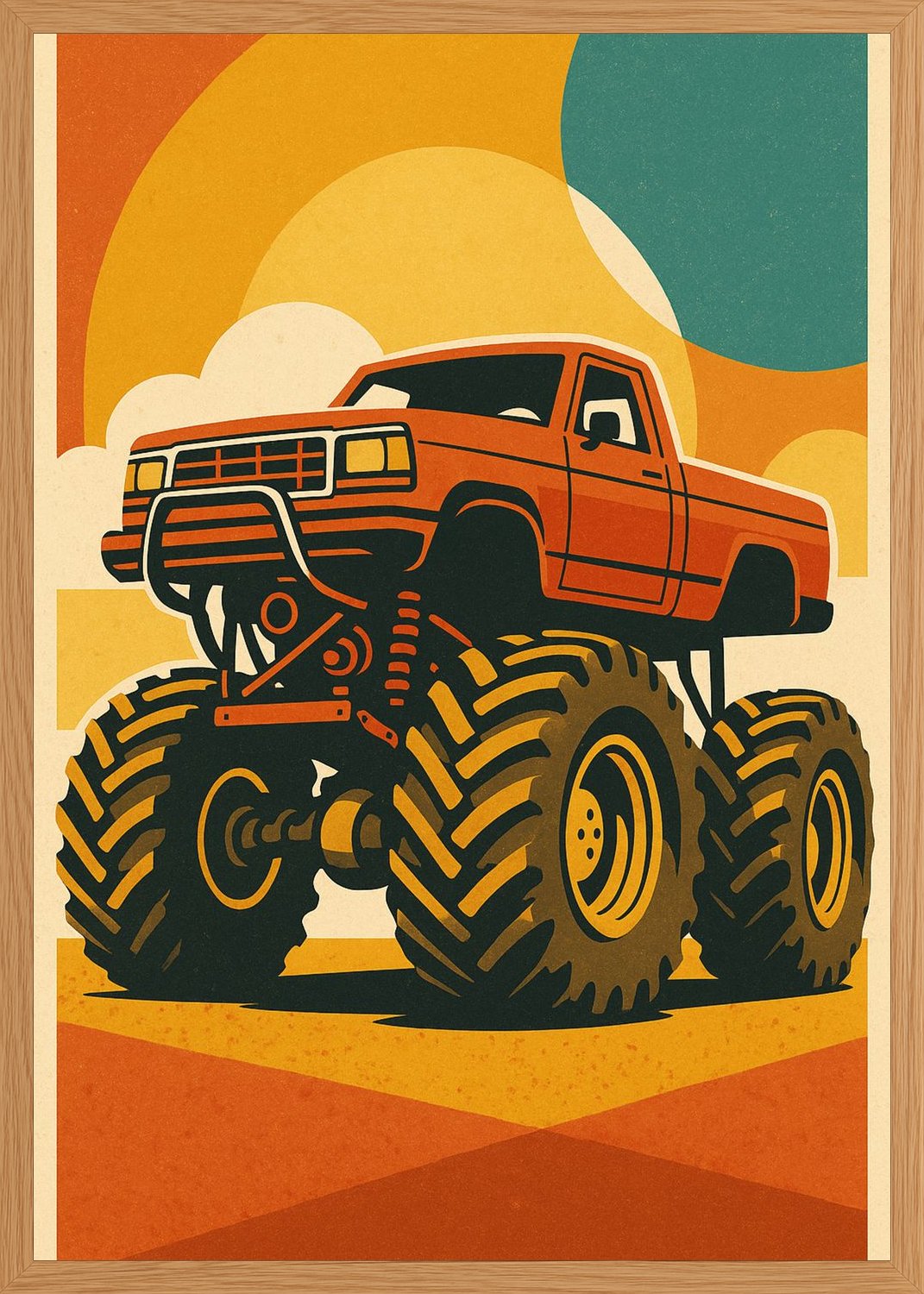 Poster in oak frame