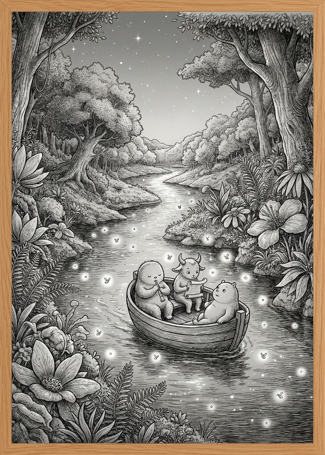 Poster in oak frame