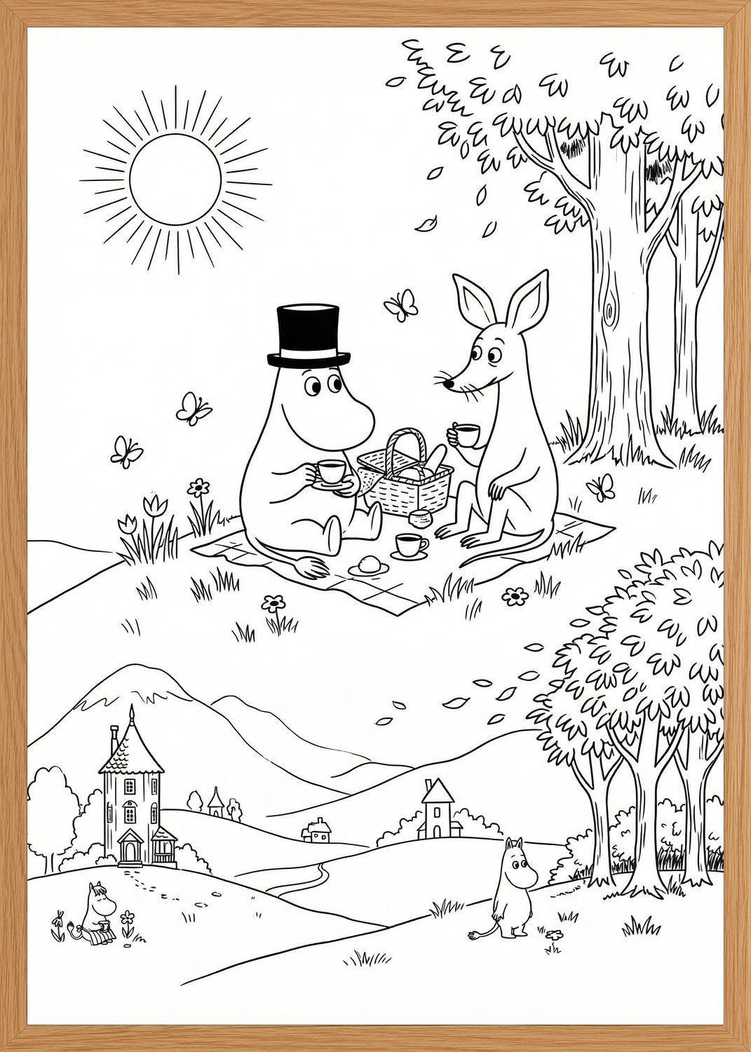 Poster in oak frame