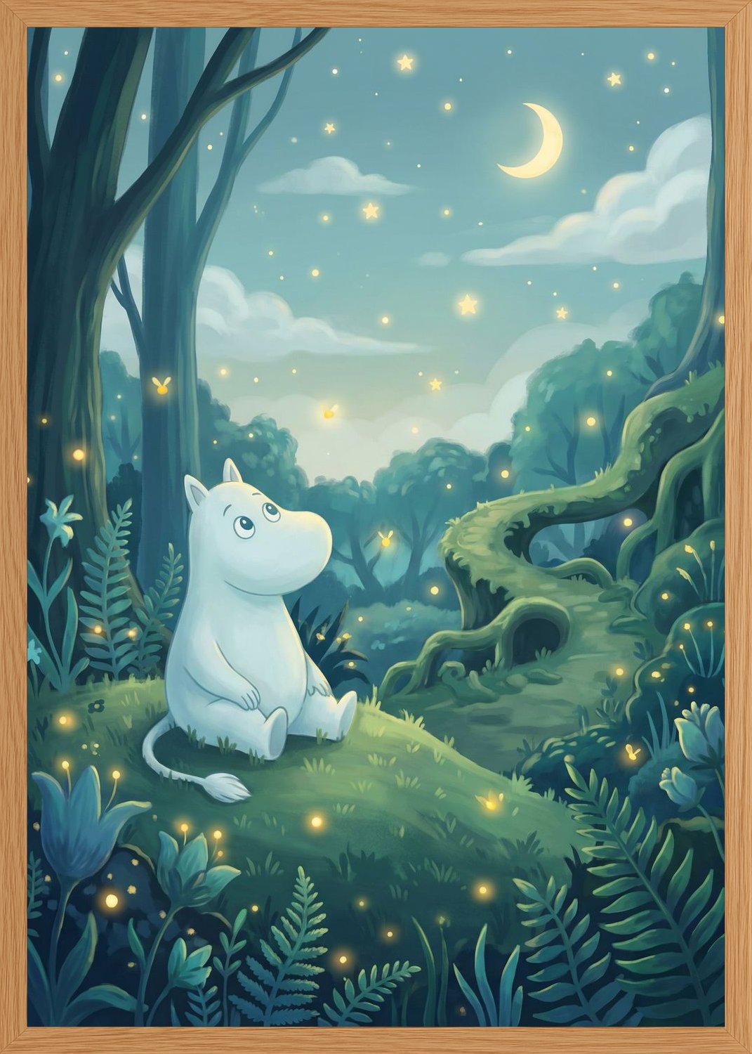 Poster in oak frame