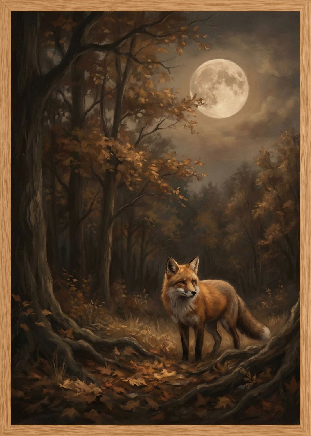 Poster in oak frame
