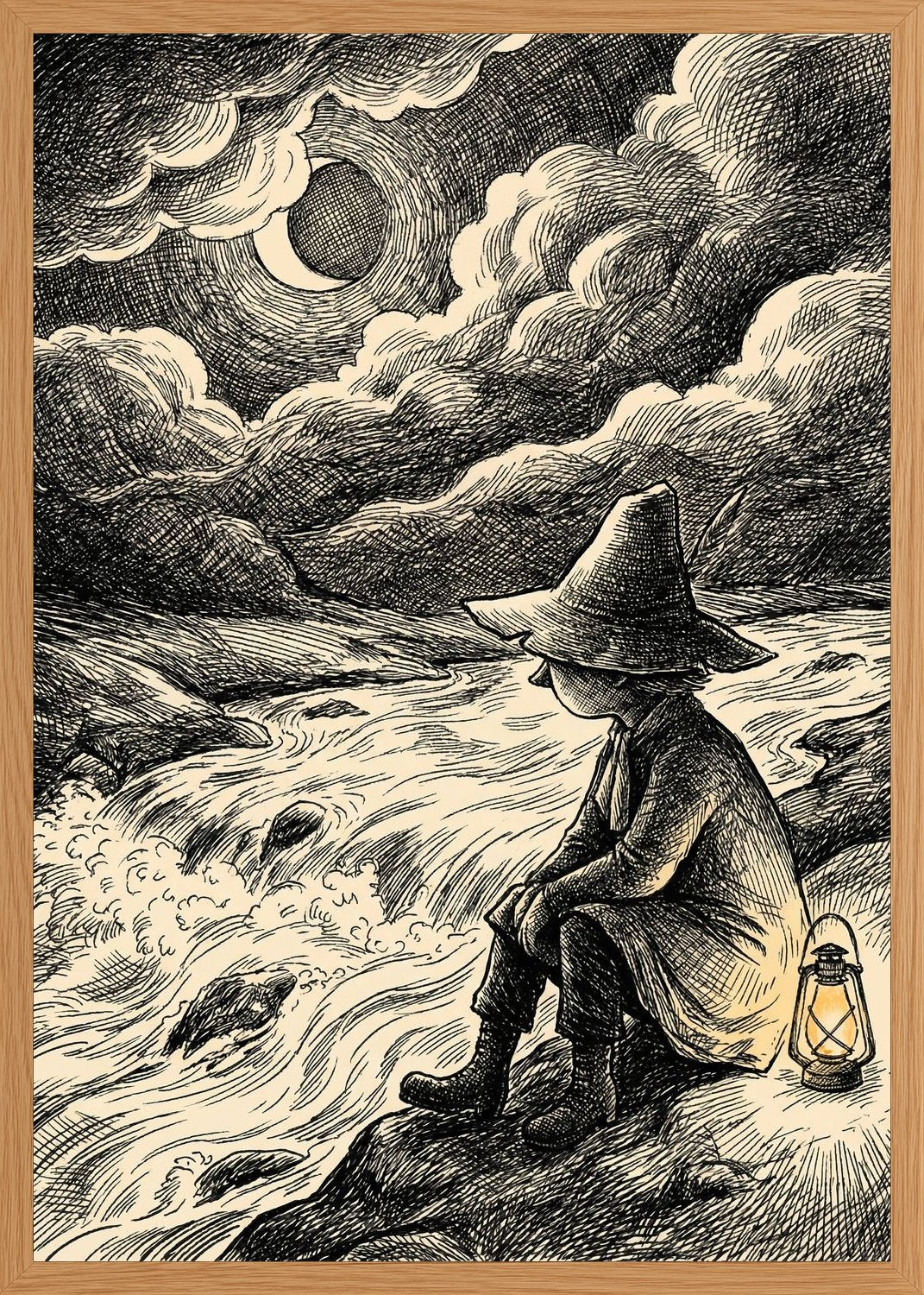 Poster in oak frame