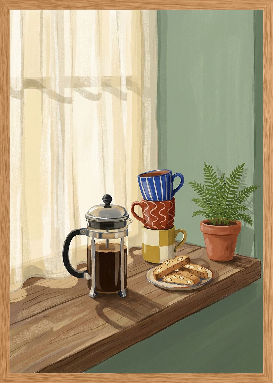 Poster in oak frame