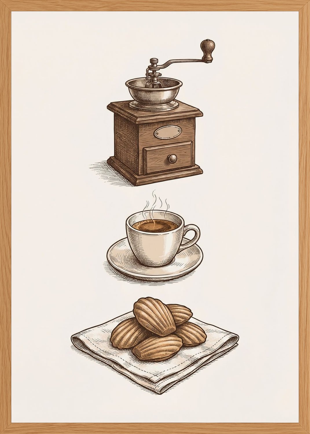 Poster in oak frame