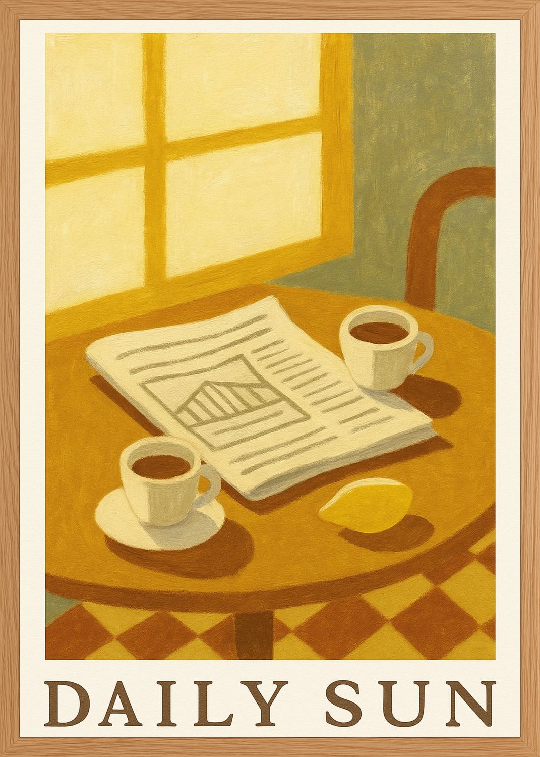 Poster in oak frame