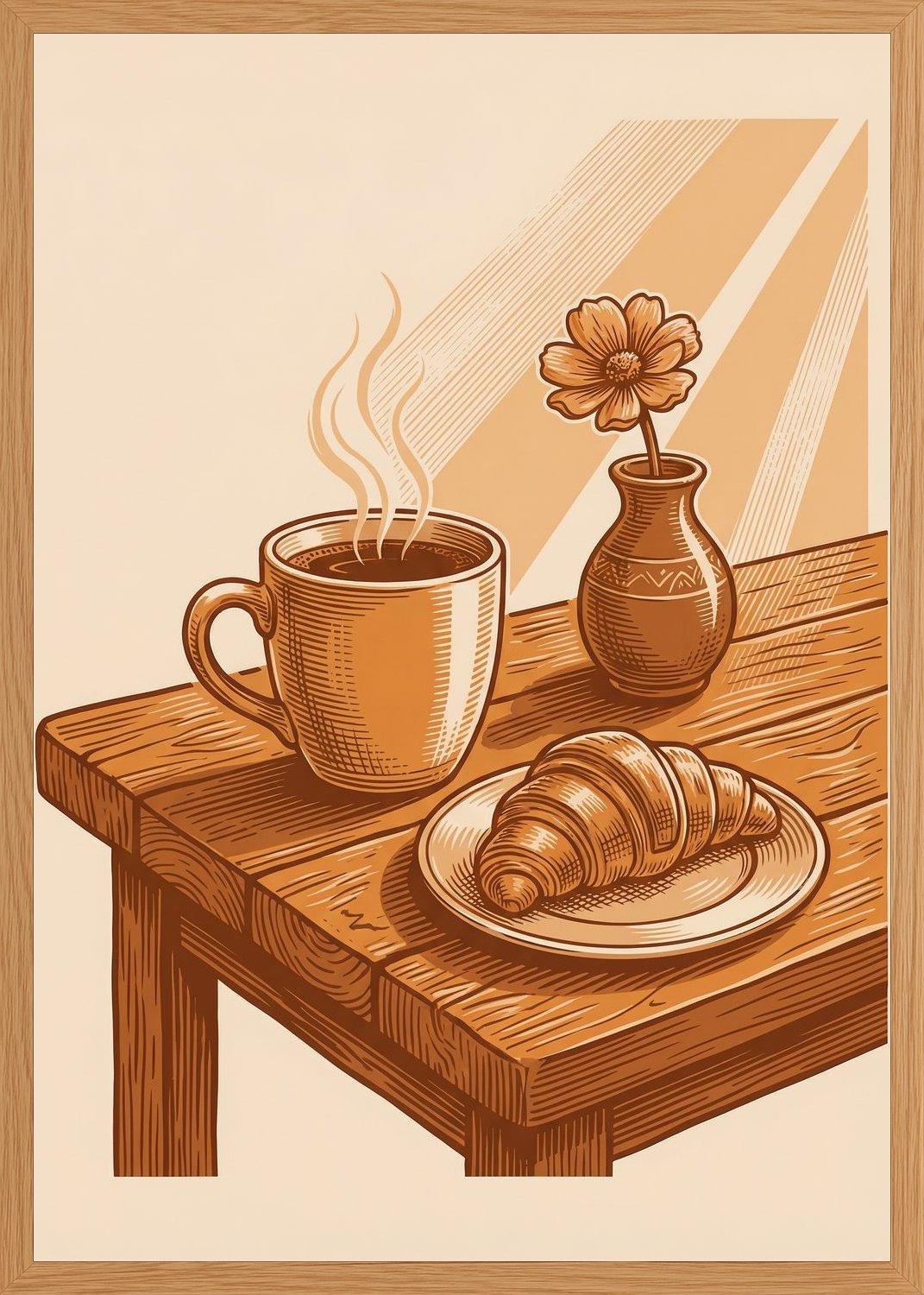 Poster in oak frame