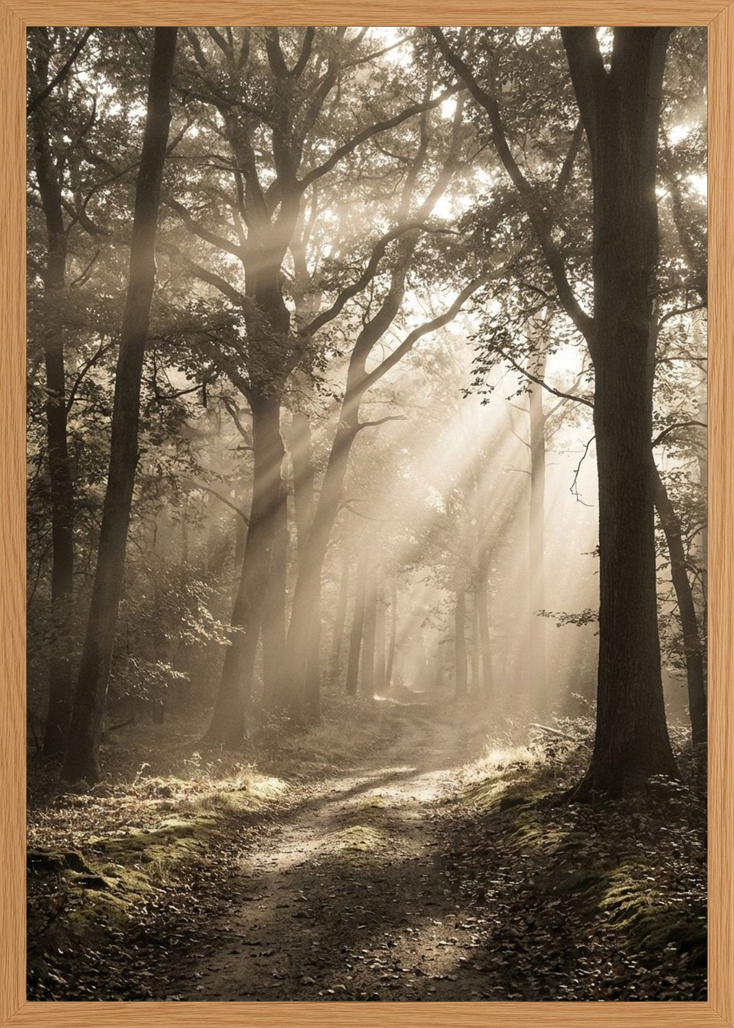 Poster in oak frame