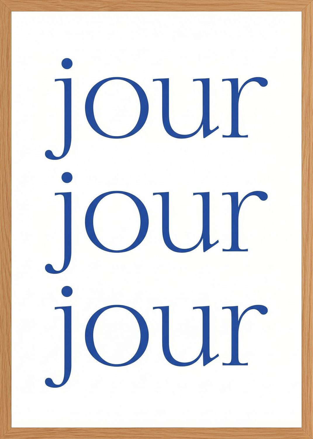 Poster in oak frame