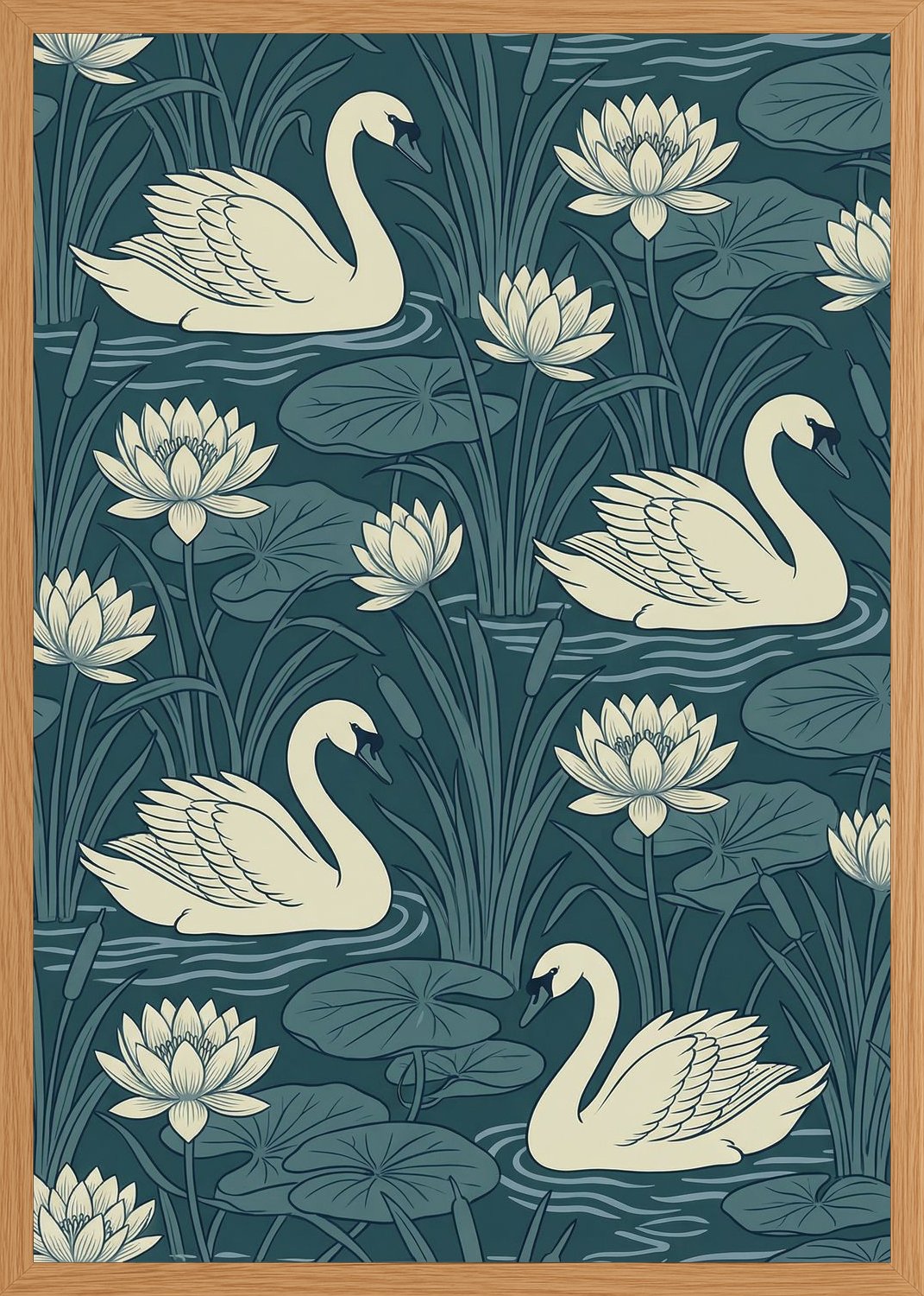Poster in oak frame