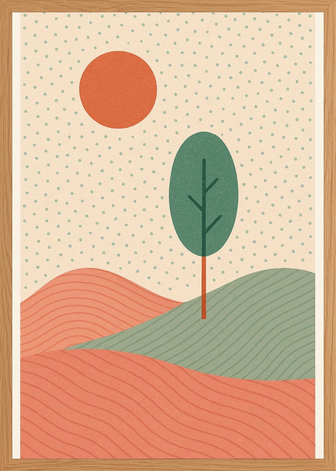 Poster in oak frame