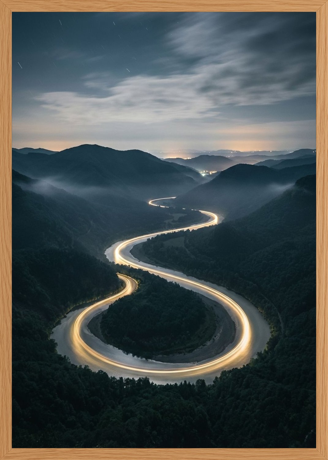 Poster in oak frame