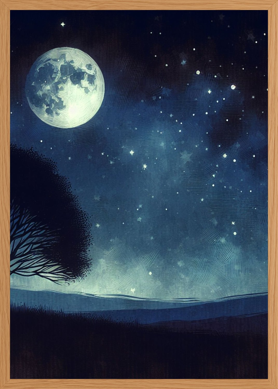 Poster in oak frame