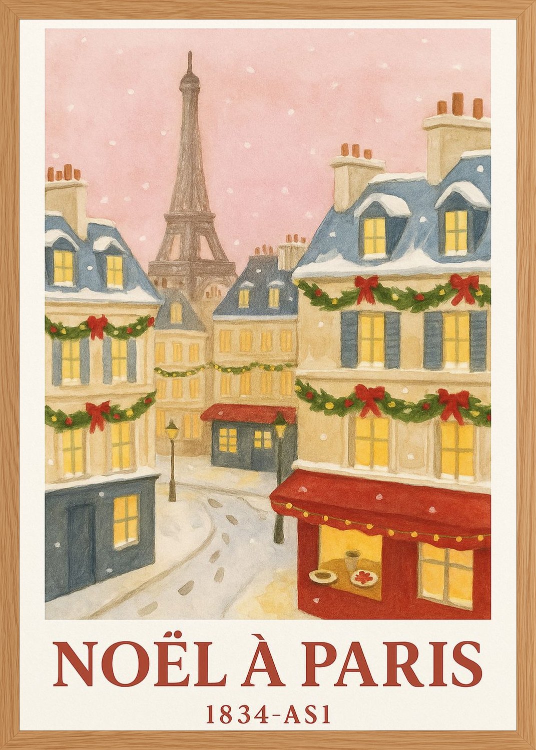 Poster in oak frame
