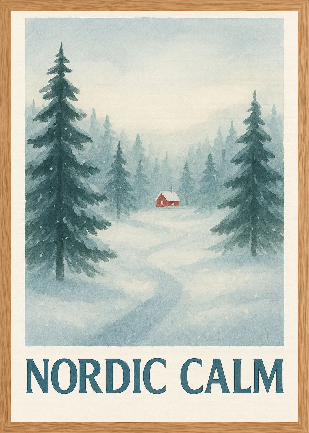 Poster in oak frame