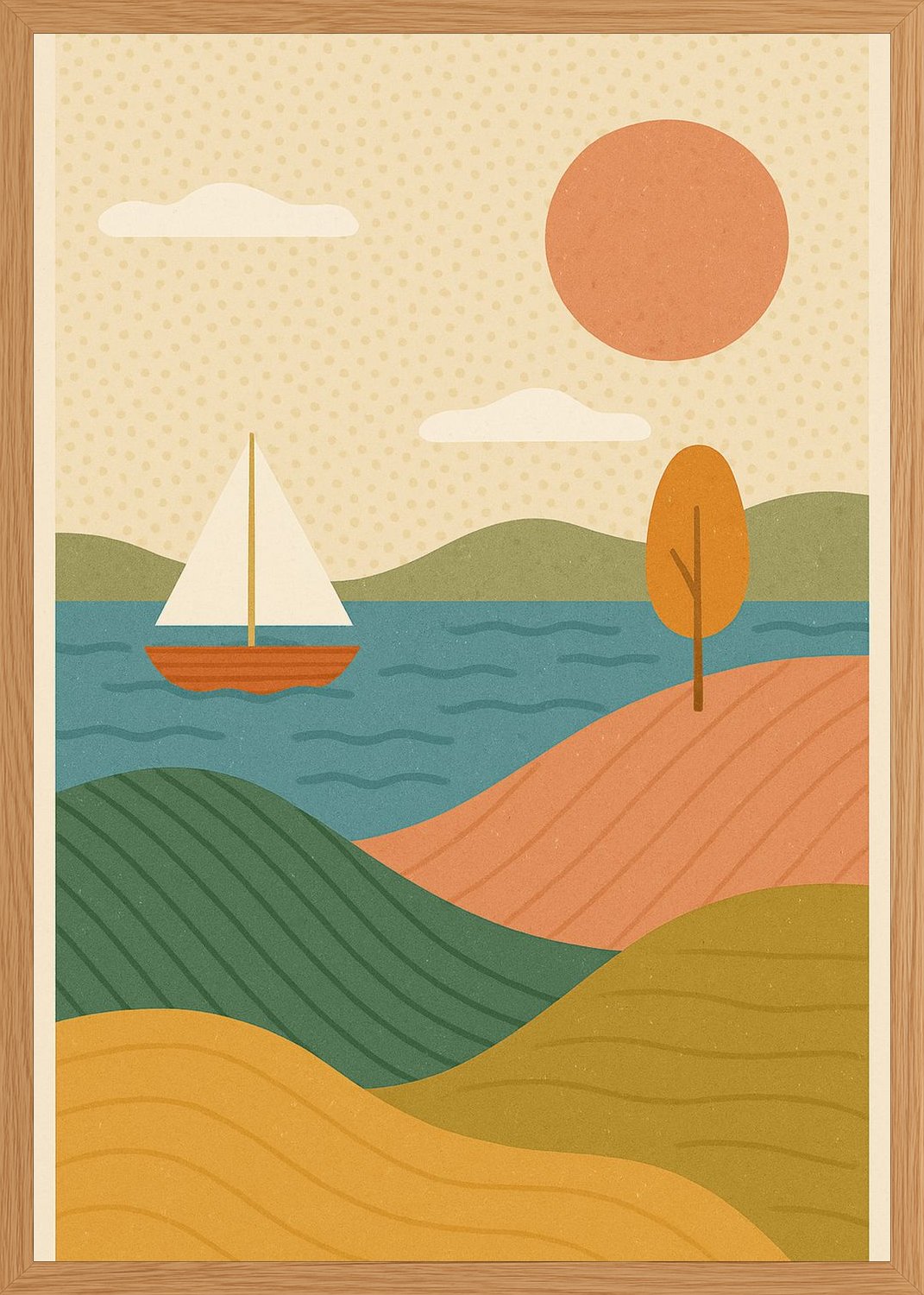 Poster in oak frame