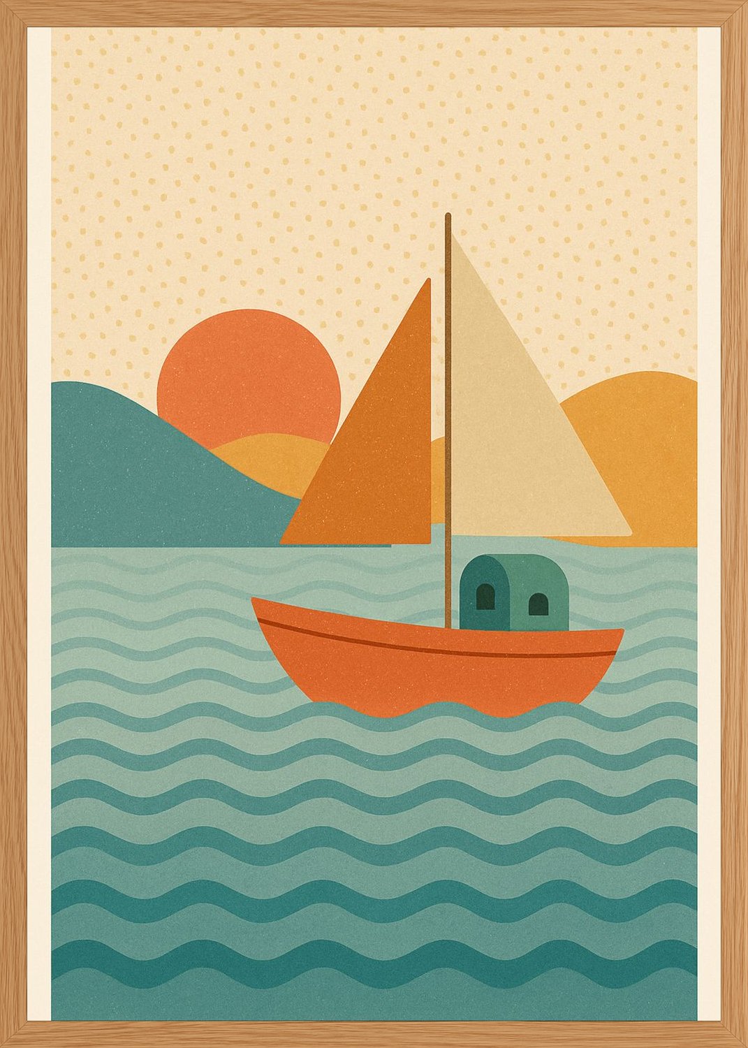Poster in oak frame