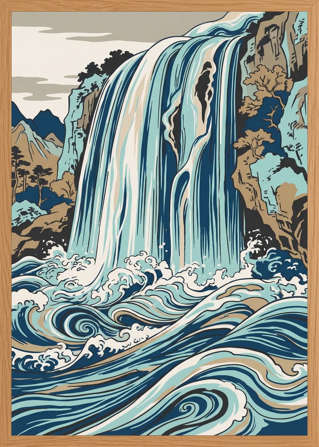 Poster in oak frame
