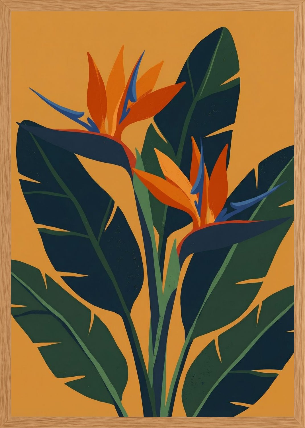 Poster in oak frame