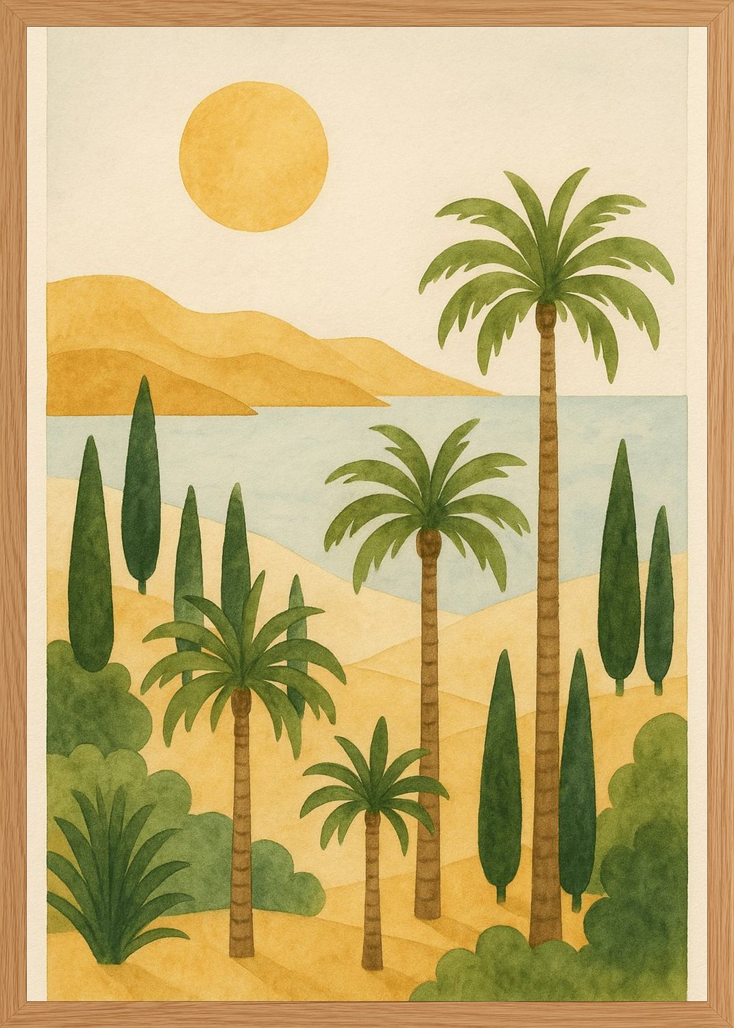 Poster in oak frame