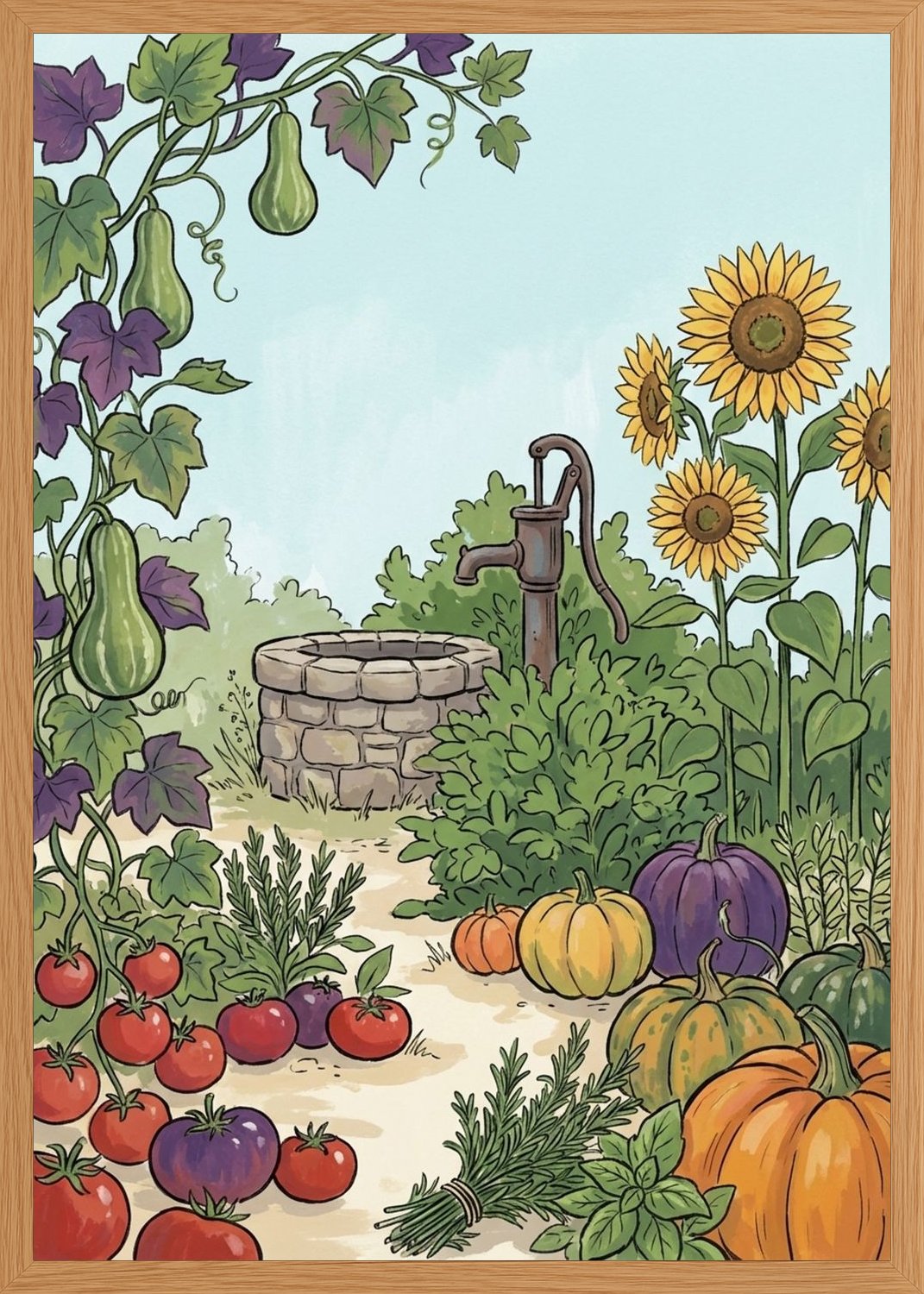Poster in oak frame