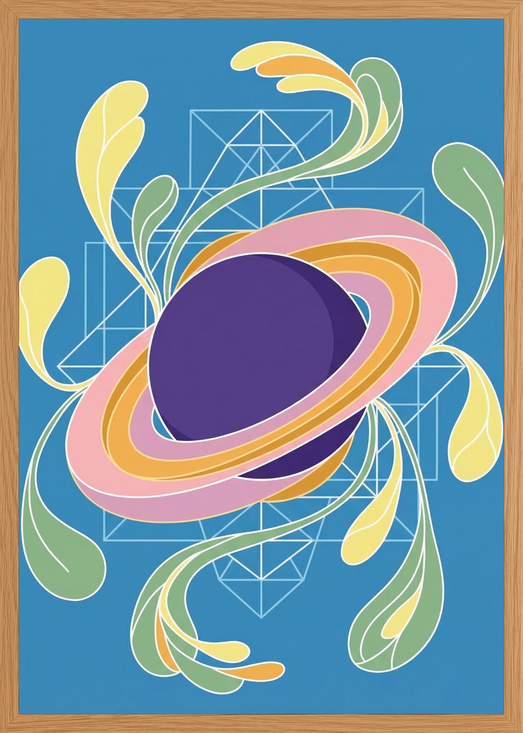 Poster in oak frame