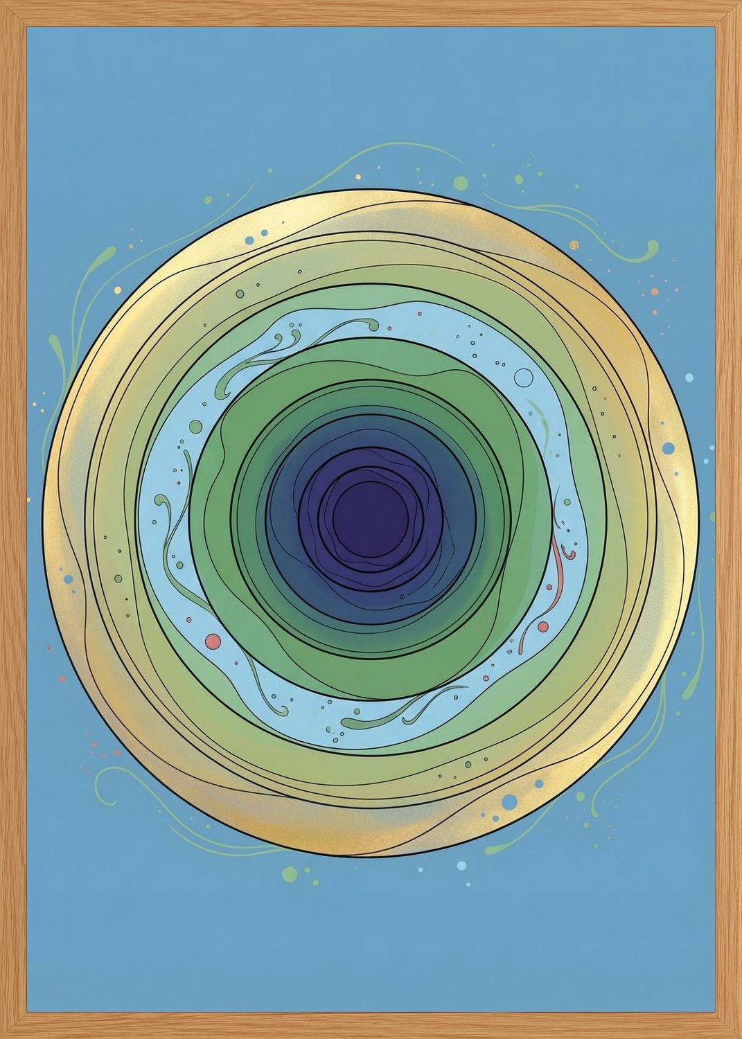 Poster in oak frame