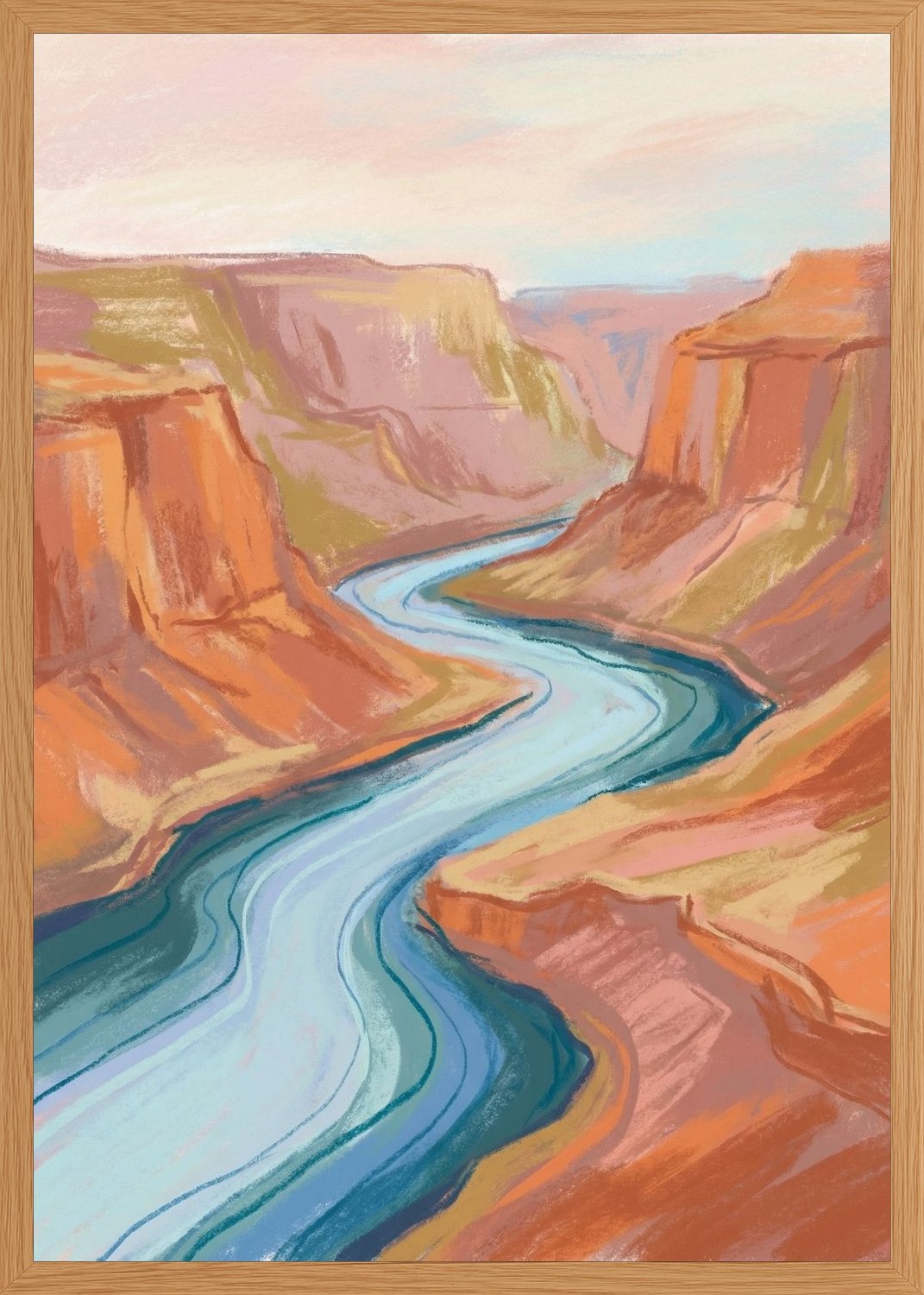 Poster in oak frame