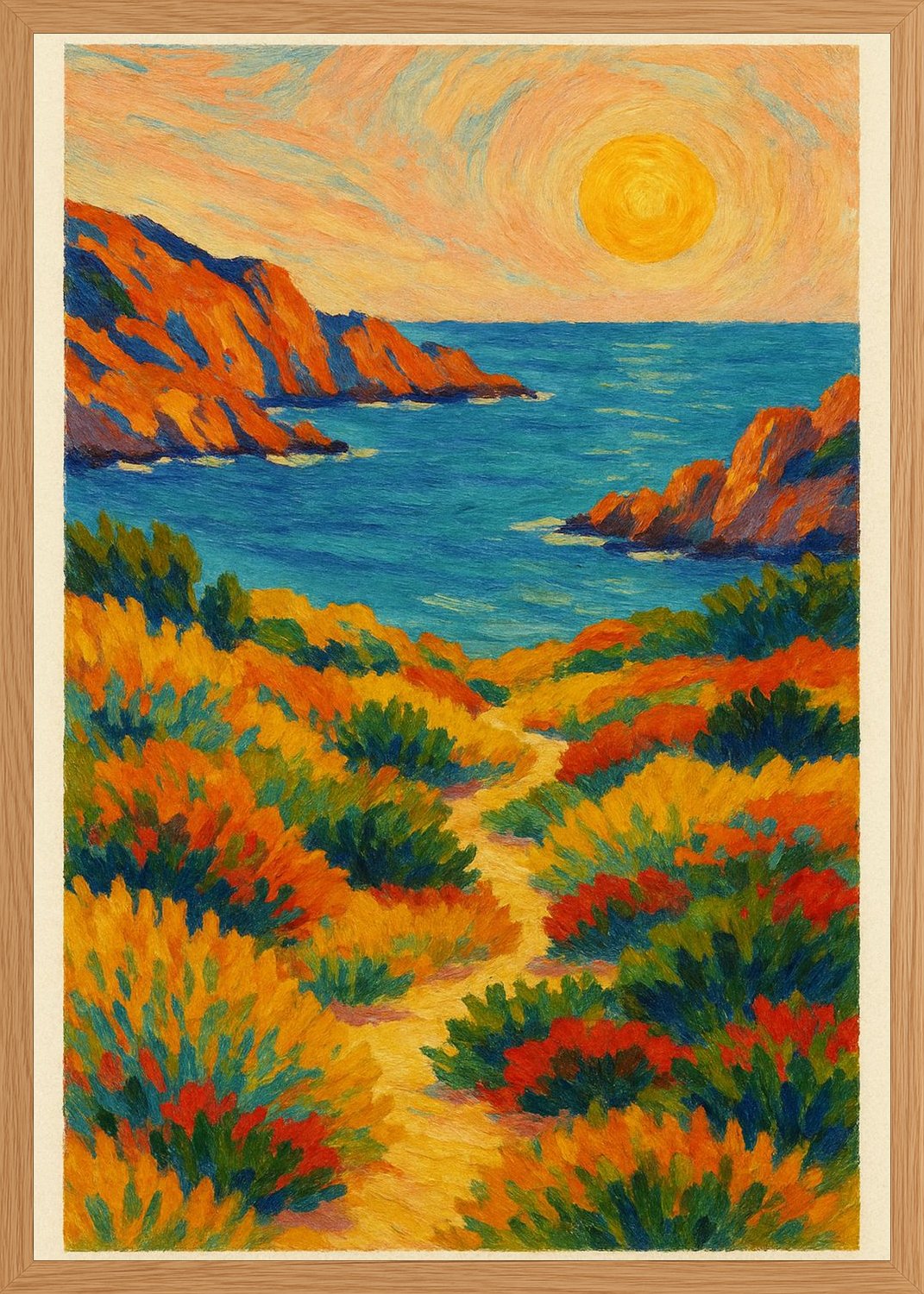 Poster in oak frame