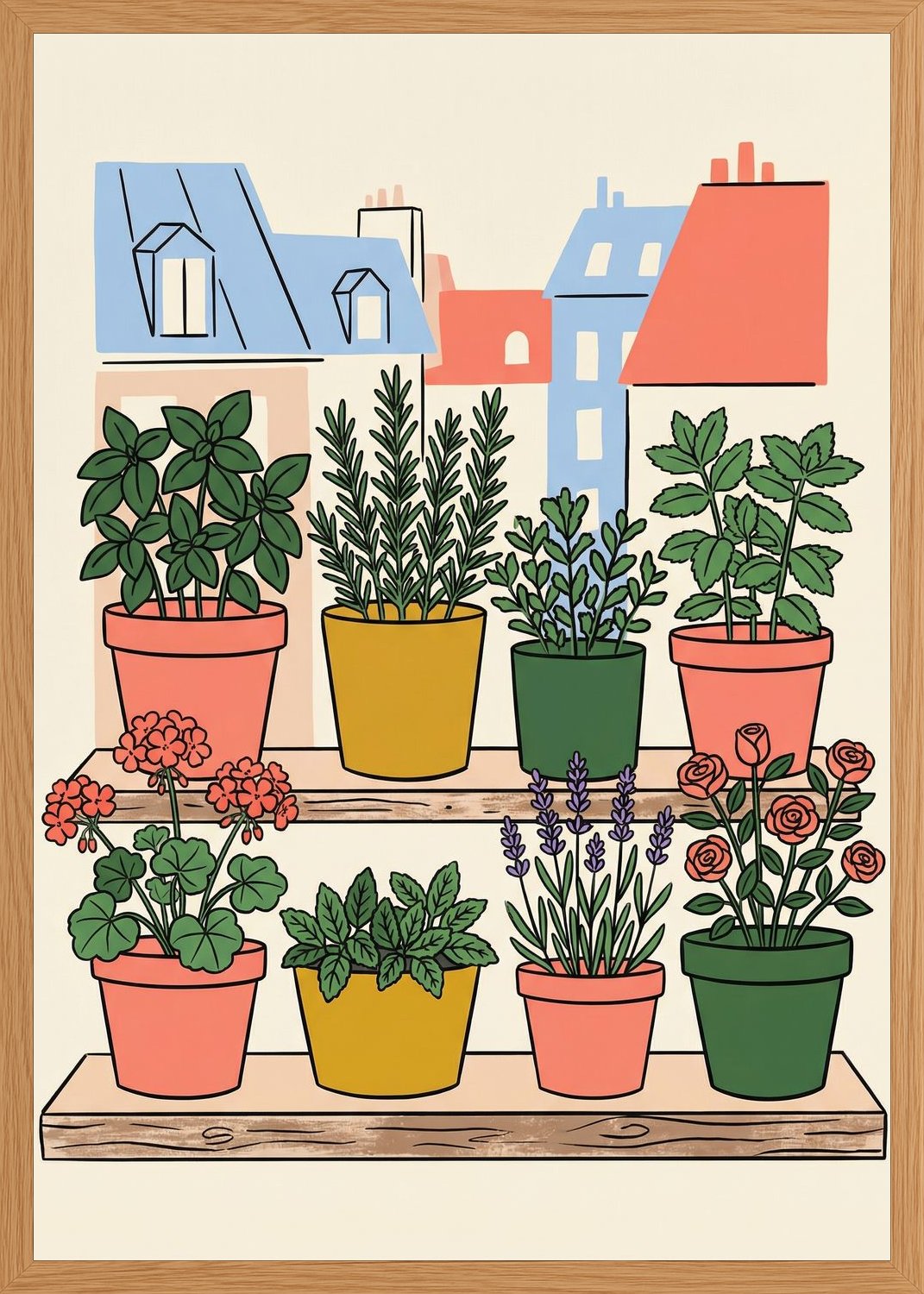 Poster in oak frame