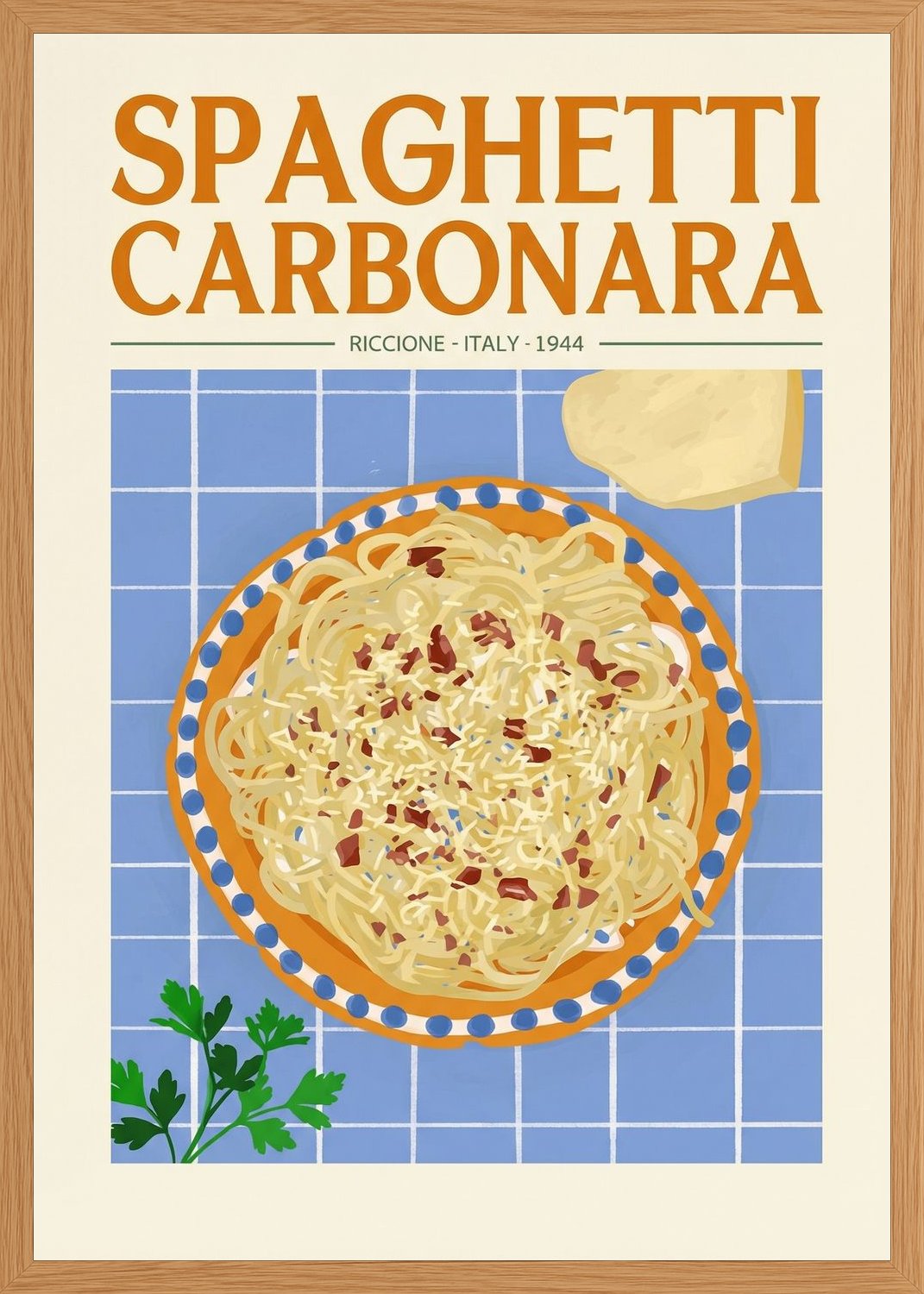Poster in oak frame