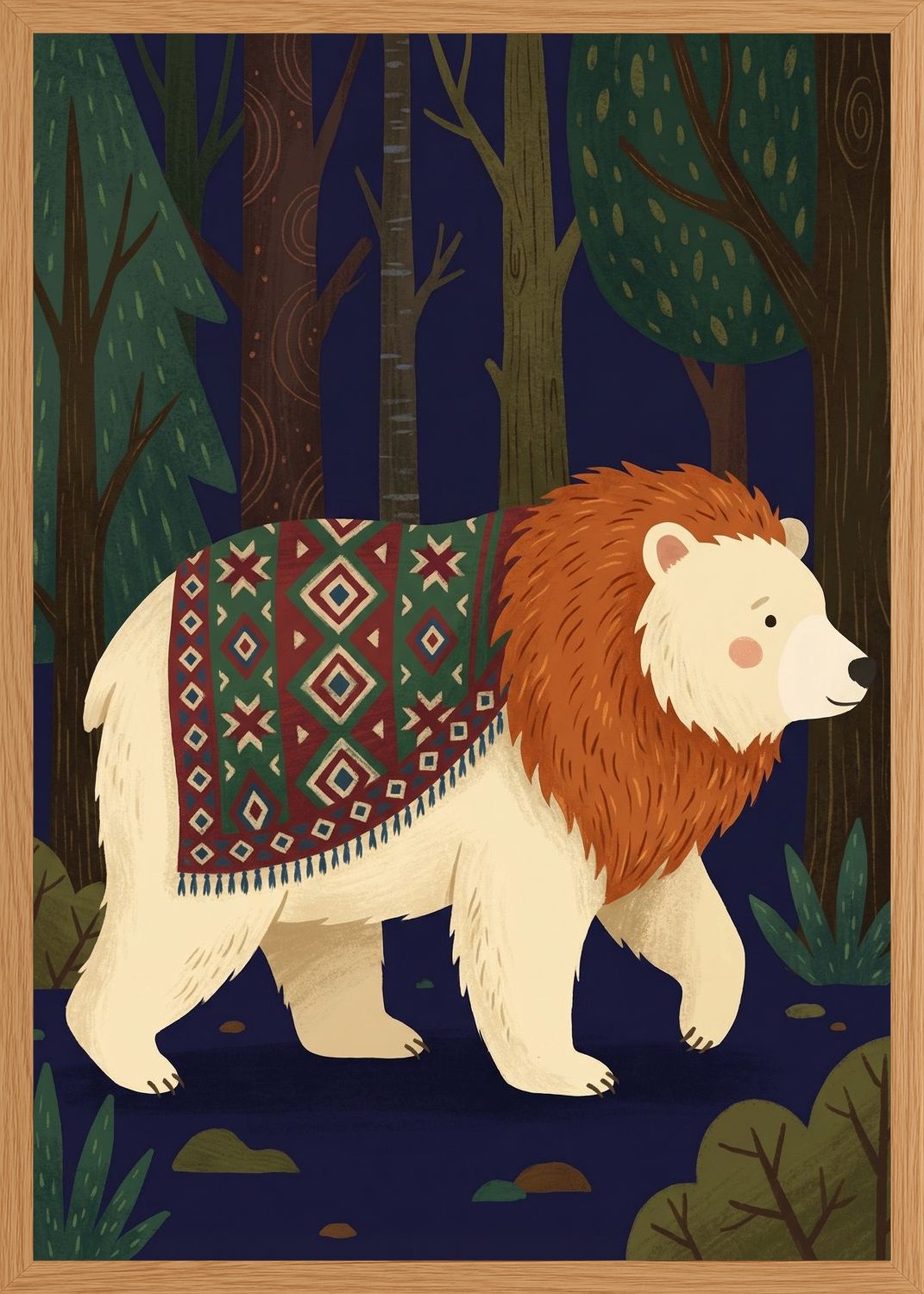 Poster in oak frame