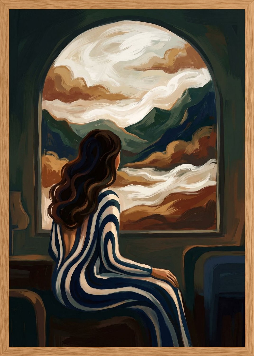Poster in oak frame