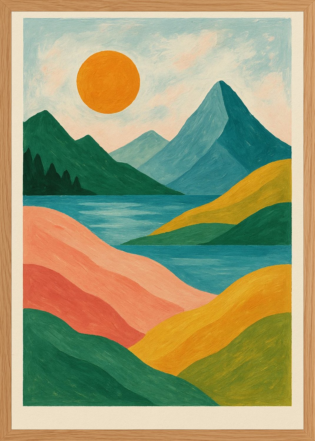 Poster in oak frame